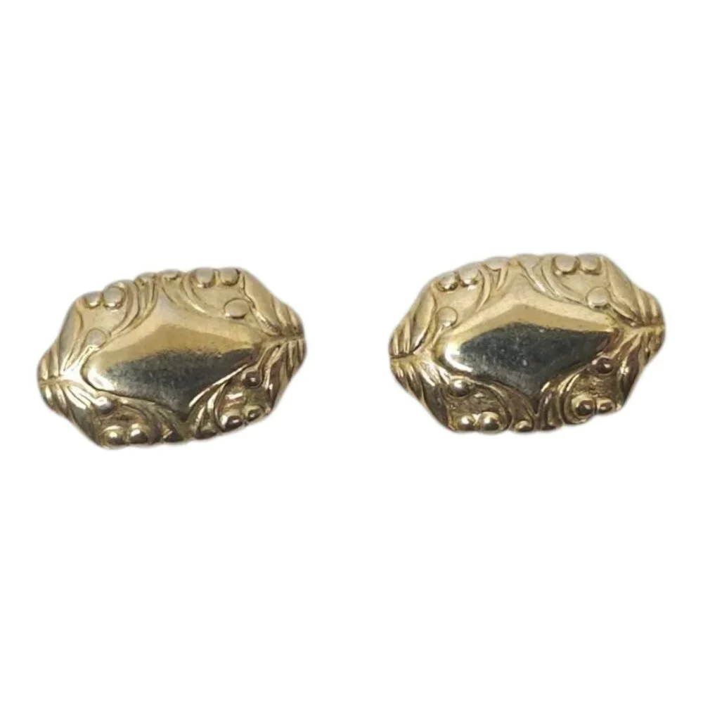 Swirled Scroll Cufflinks Silver Tone Men Vintage MCM Jewelry Accessory